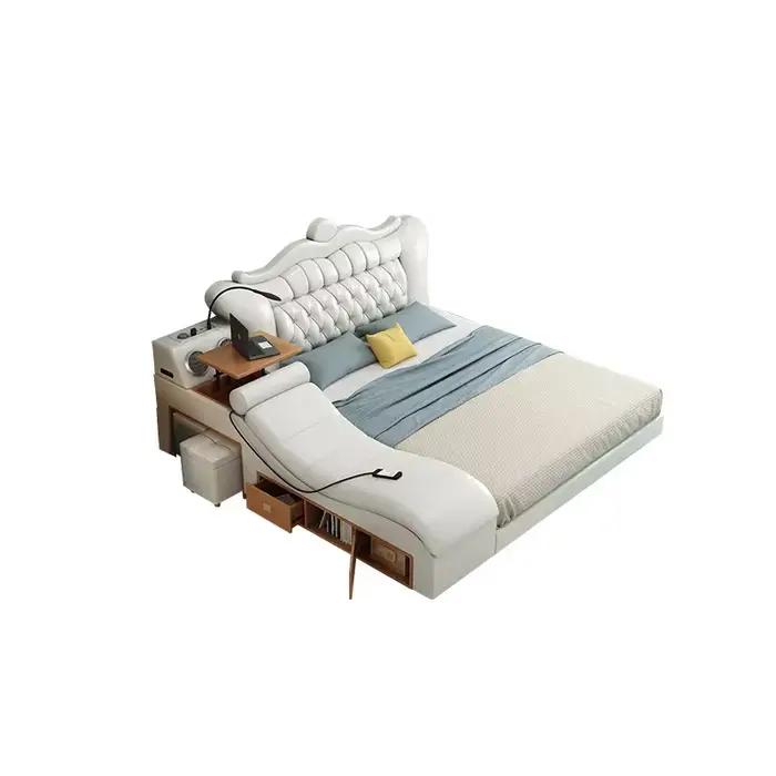 Cadres de lit double pleine grandeur 150x200cm, cadre de lit king size, lit tatami double, tête de l