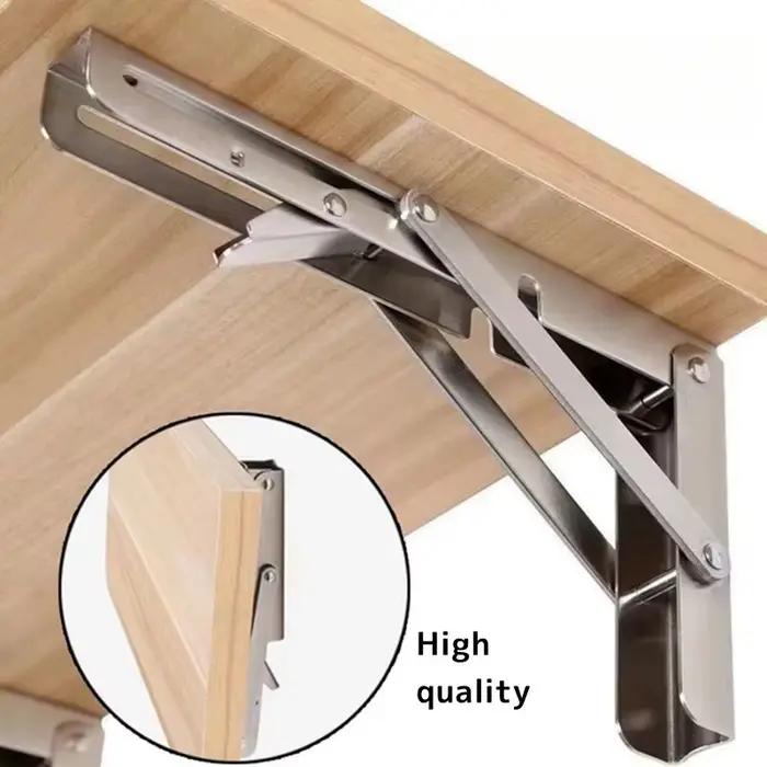 Support d'étagère d'angle pliant triangulaire, 2 pièces, support d'étagère pliable robuste en acier 