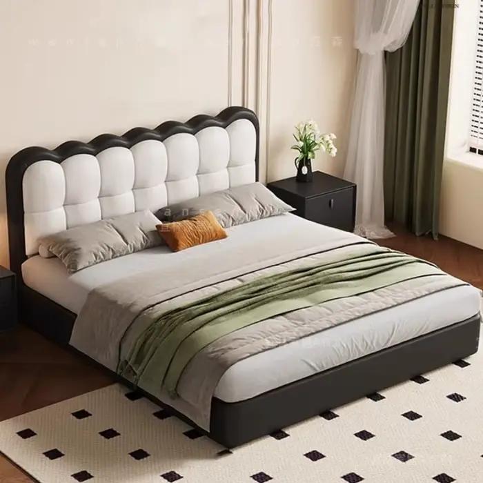 Armoires doubles, commodes esthétiques rembourrées, têtes de lit pour enfants, chambre à coucher, ac
