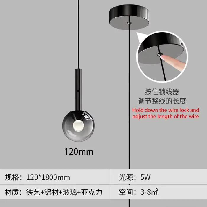 Italie chambre chevet lustre lumière luxe haut de gamme relevable Style italien Simple balayage à la