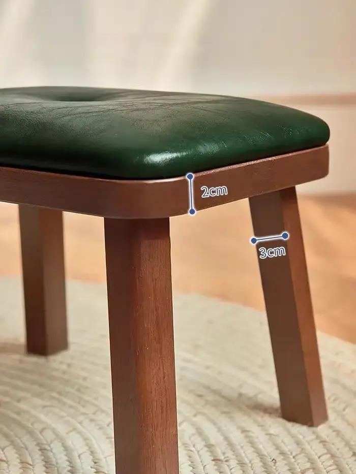 Meubles de salon, tabouret à coussin de siège souple, petit Tabouret en bois massif, banc de maison 