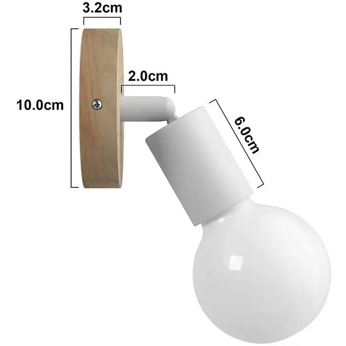 Applique murale en bois nordique, lampe de chevet, applique murale moderne pour chambre à coucher, l