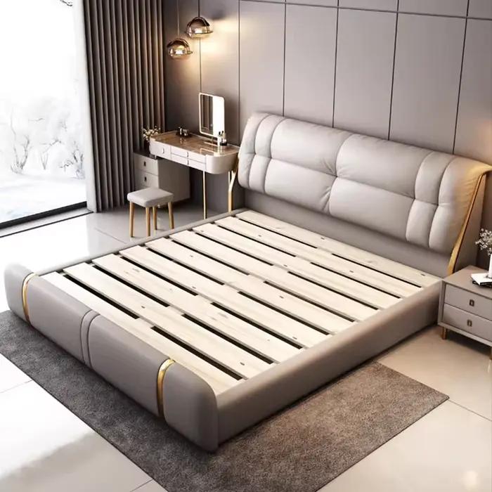 Tête de lit capitonnée de luxe pour lit Queen Size, style minimaliste, mobilier de chambre à coucher