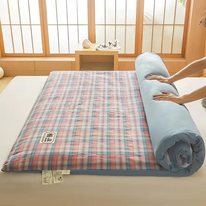Surmatelas en coton, futon japonais, surmatelas pour lit simple 90x200, couette épaisse 180x200, noy