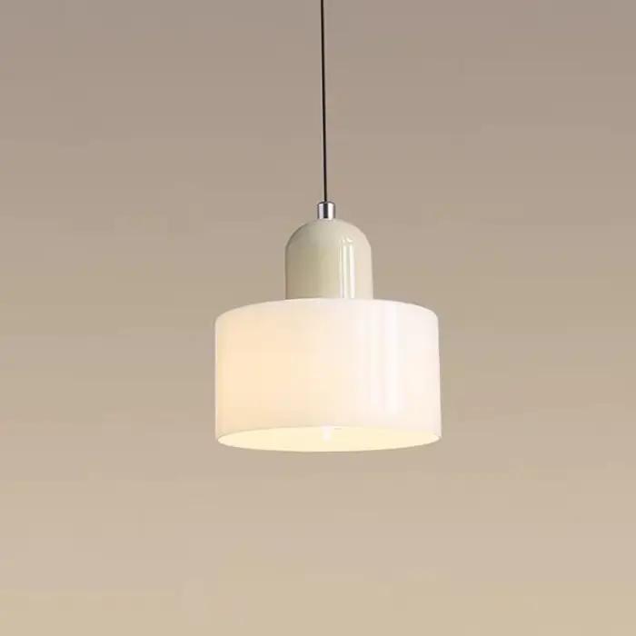 Lustre en verre nordique moderne pour chambre à coucher, lampe de chevet longue ligne, petit lustre 