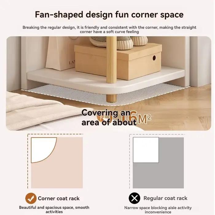 Armoire de rangement d'angle pour usage domestique, foyer simple, porte-manteau, vitrine murale d'an