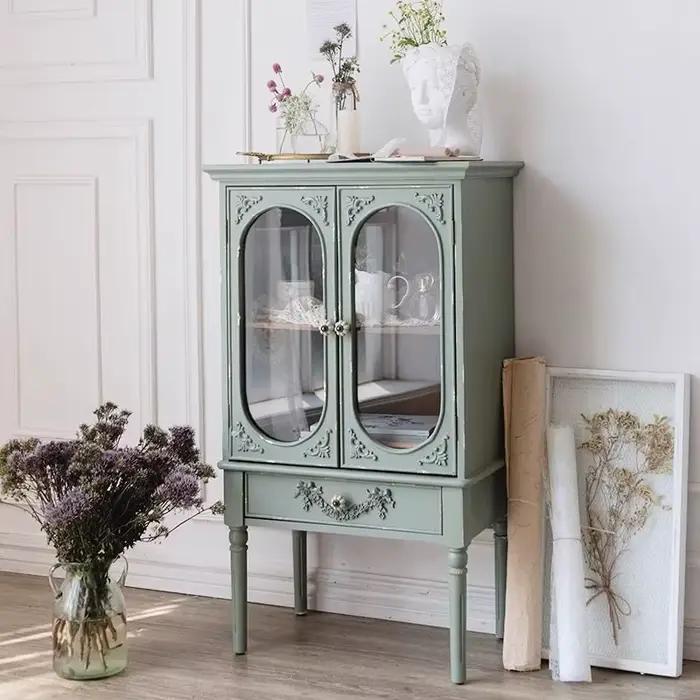 Armoires de salon simples et luxueuses, esthétique vintage haut de gamme, armoire de présentation él