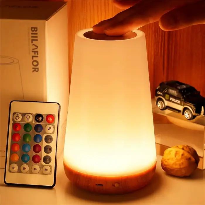 LED 13 couleur changeante veilleuse télécommande tactile USB Rechargeable RGB lampe de nuit lampe à 