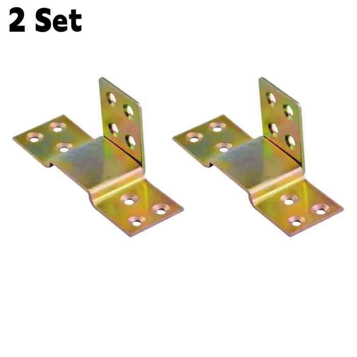 Supports de Rail de lit en métal robuste, cadre de lit en bois, Support d'angle, connecteur, Kit de 