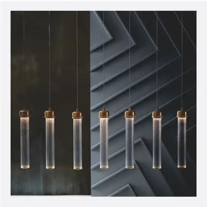 Pendentif LED lumières pour chambre chevet île suspension lampe moderne verre cuisine Restaurant décoration plafond lustres intérieur