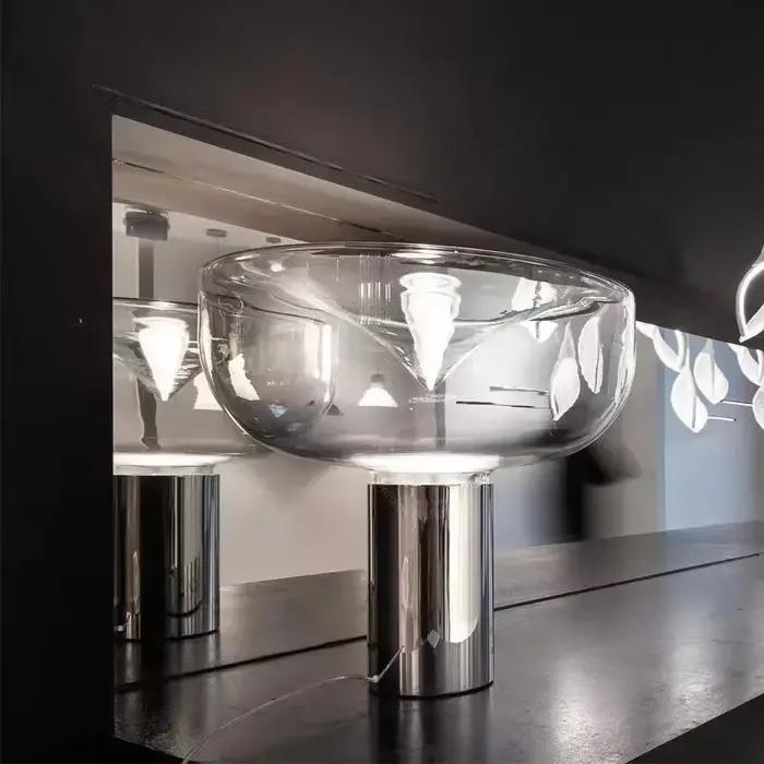 Lampe de Table de chevet moderne et Simple, style nordique, Design Radar de luxe, modèle de salon, chambre à coucher, lampe de chevet en verre, LED décorative