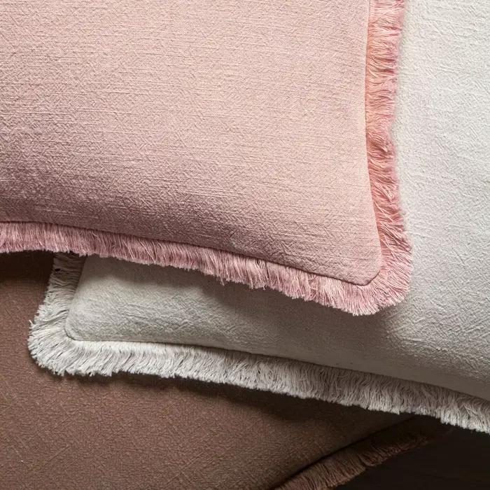 Housses de coussin décoratives roses