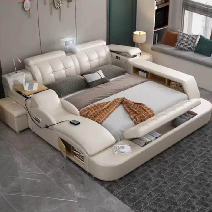 Lit double de luxe 180x200 avec rangement