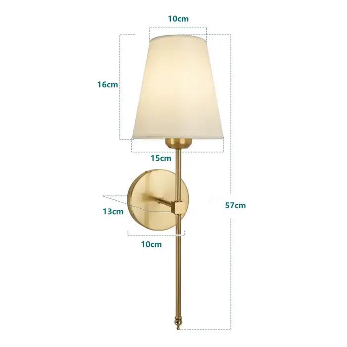 Applique Murale en Tissu de Style Industriel Américain, Abat-Jour Rétro pour Chambre à Coucher, Applique de oral et, Luminaire Décoratif d'Nik