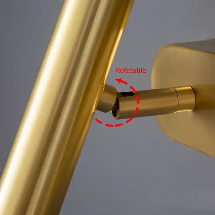 Lampe murale rotative en cuivre