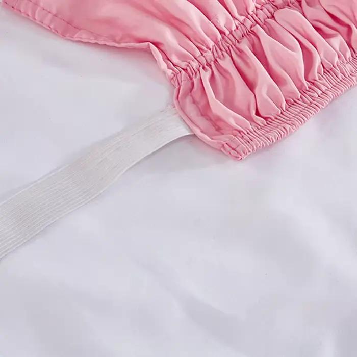 Jupe de lit à volants à 4 étages