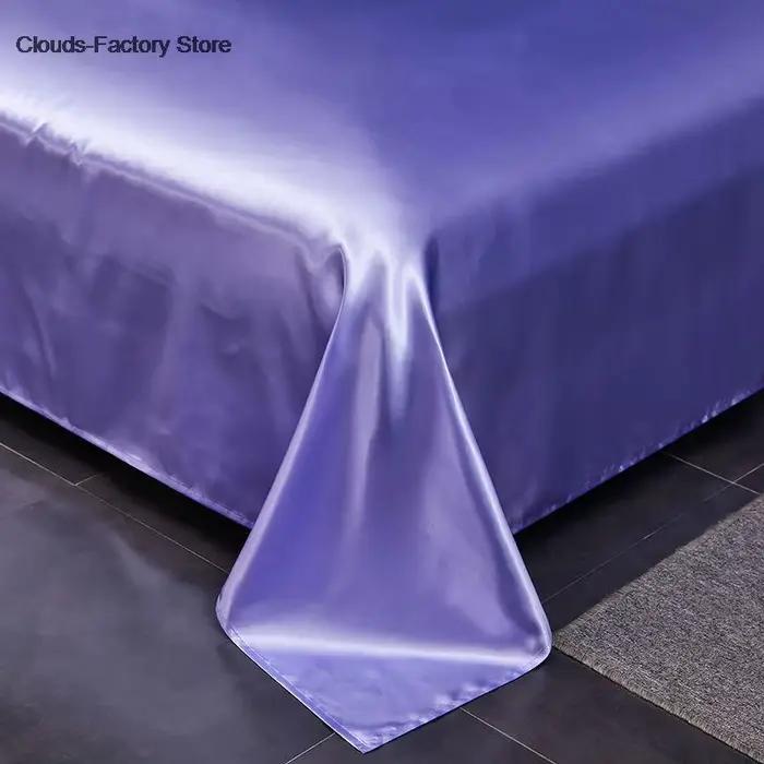 Drap de lit soyeux glacé double face