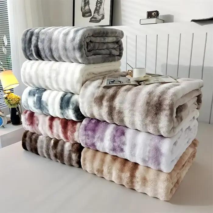 Couverture de lit luxueuse en fausse fourrure de lapin – Jeter doux