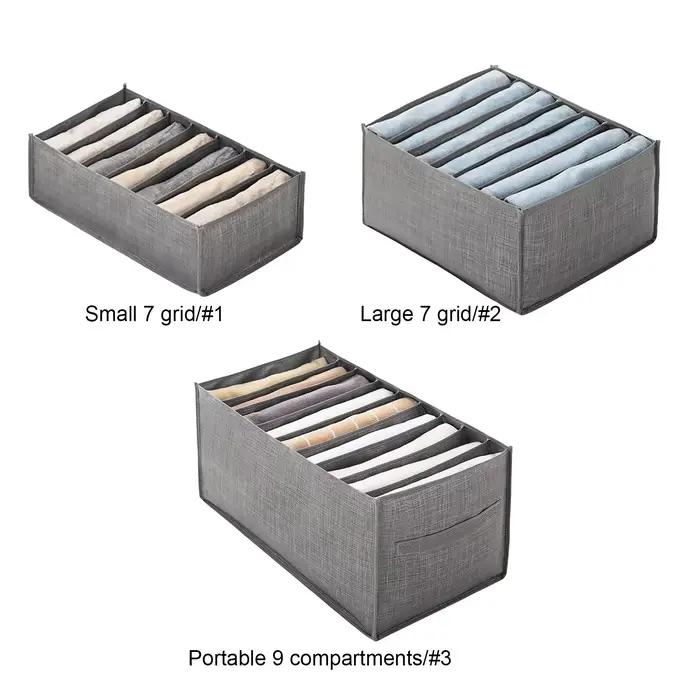 Armoire vêtements organisateur jean compartiment boîte de rangement pliable lavable placard tiroir chambre boîte de séparation pour T-shirts