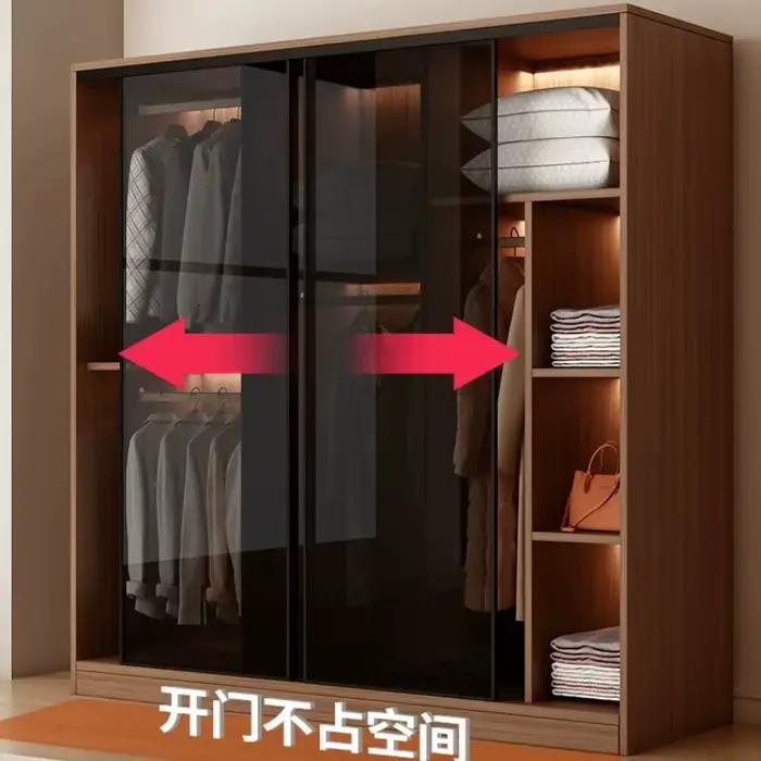 Armoire de chambre à coucher en bois massif