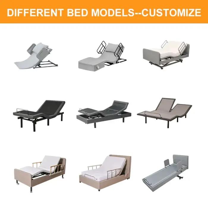 Lit de luxe réglable avec matelas en mousse à mémoire de forme