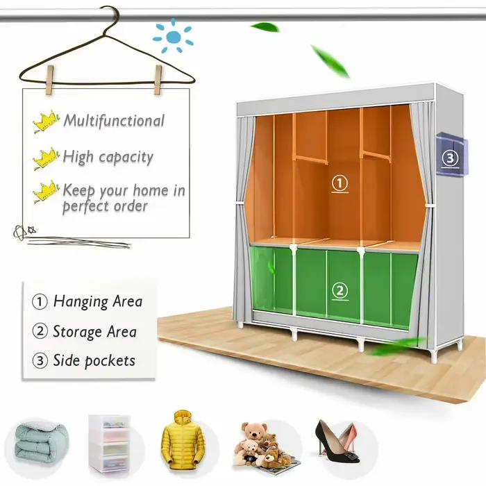 Placard armoire organisateur support de rangement Portable vêtements chaussures