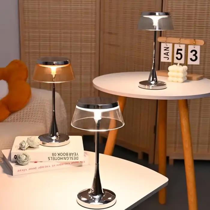 Lampe de Table en verre créative nordique interrupteur tactile veilleuse barre chambre lampe de chevet type-c lampe de charge salle à manger lampes de bureau