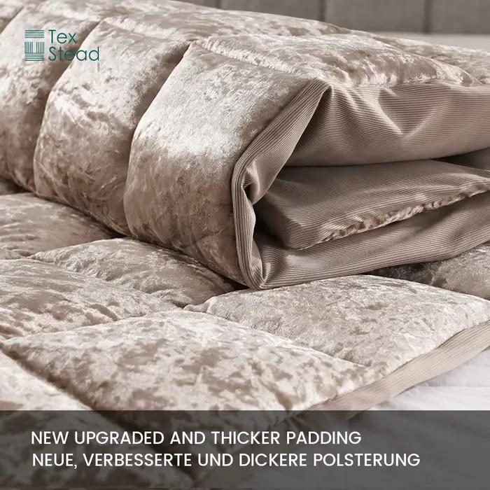 Housse de lit simple ou double matelassée et élastique pour la protection et la décoration de la chambre