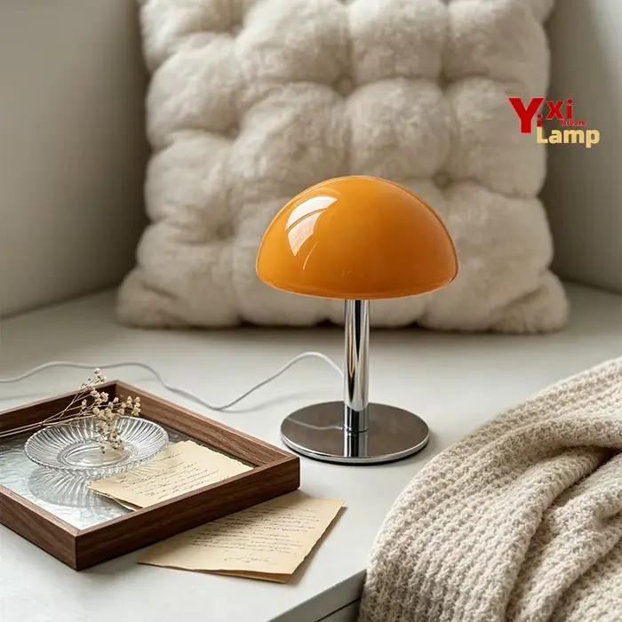 Lampe de bureau en verre de Murano, demi-dôme, style contemporain moderne, lampe à intensité variable, lumière décorative pour bureau, table d'appoint et salon