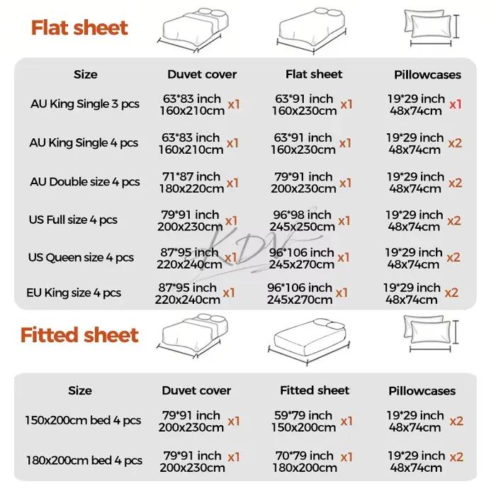 Parure de lit moderne rayée imprimée en coton 100% de haute qualité – Housse de couette