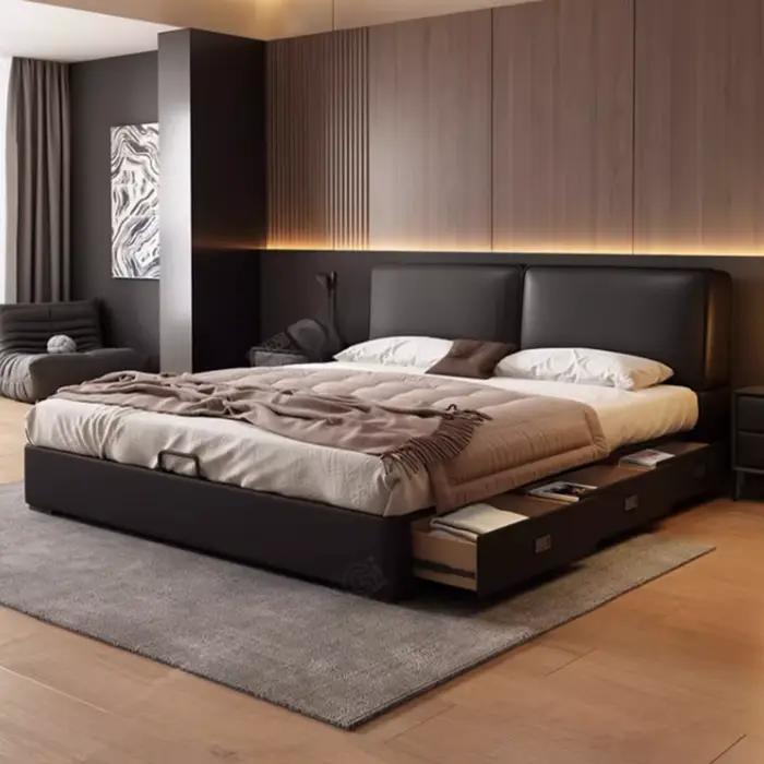 Lit De luxe moderne multifonctionnel pour filles