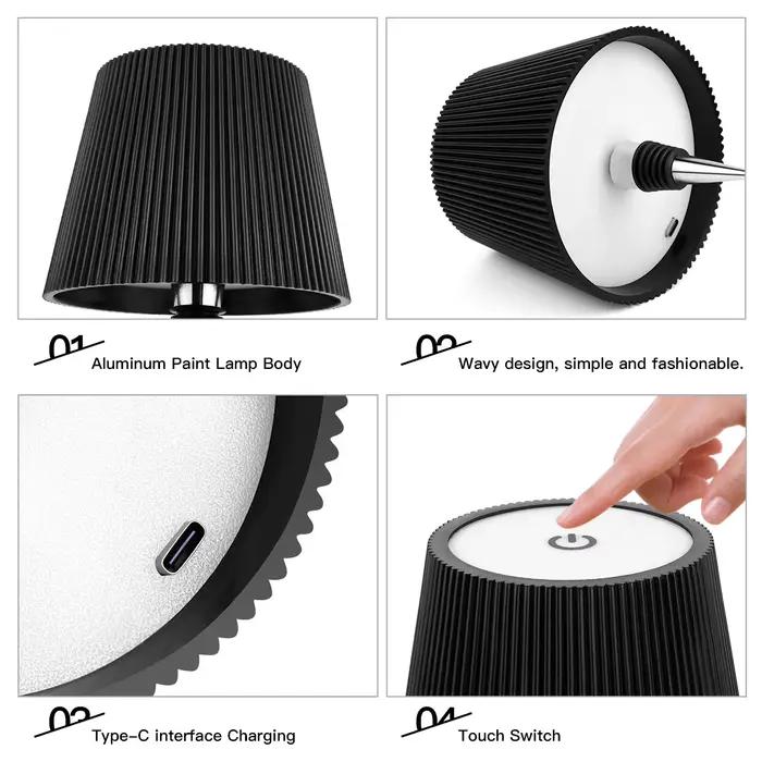 Lampe de chevet LED, base de lampe DIY