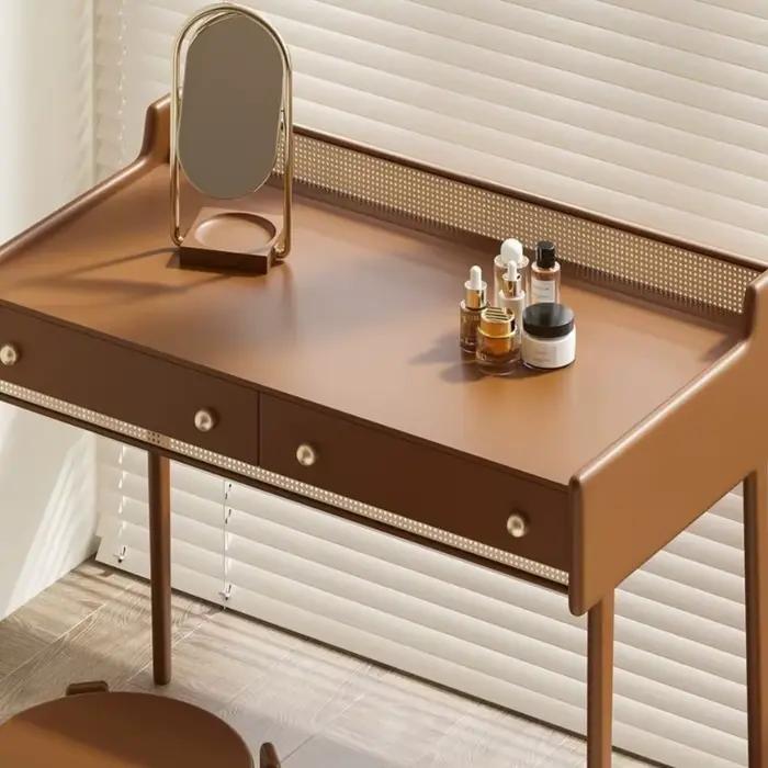 Commode d'angle avec tiroirs, coiffeuse de chevet pour femme, table de maquillage pour chambre à coucher, table basse, coiffeuse avec miroir, mobilier de maison