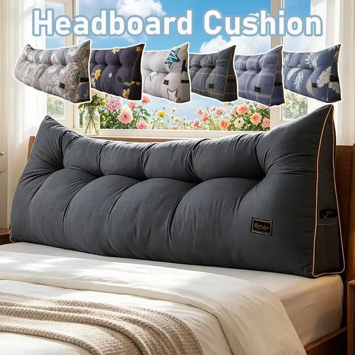 Coussin triangulaire coréen pour tête de lit avec rembourrage amovible