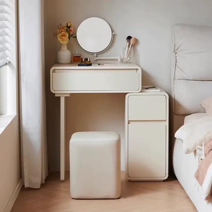 Commodes de chambre modernes blanches avec miroir