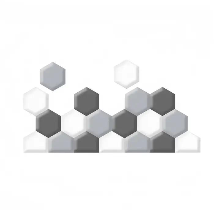 Tête de lit adhésive hexagonale