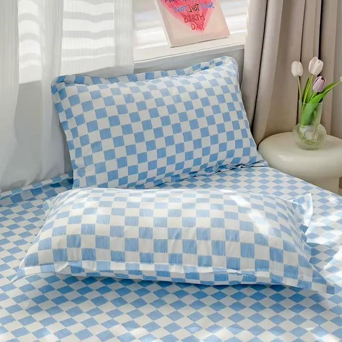 Drap de lit plat en coton lavé