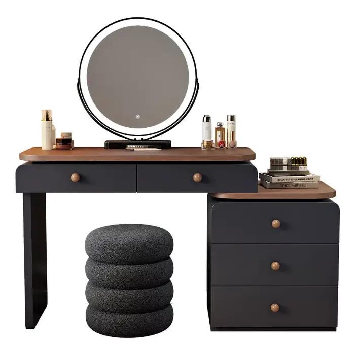 Table de toilette avec miroir et éclairage