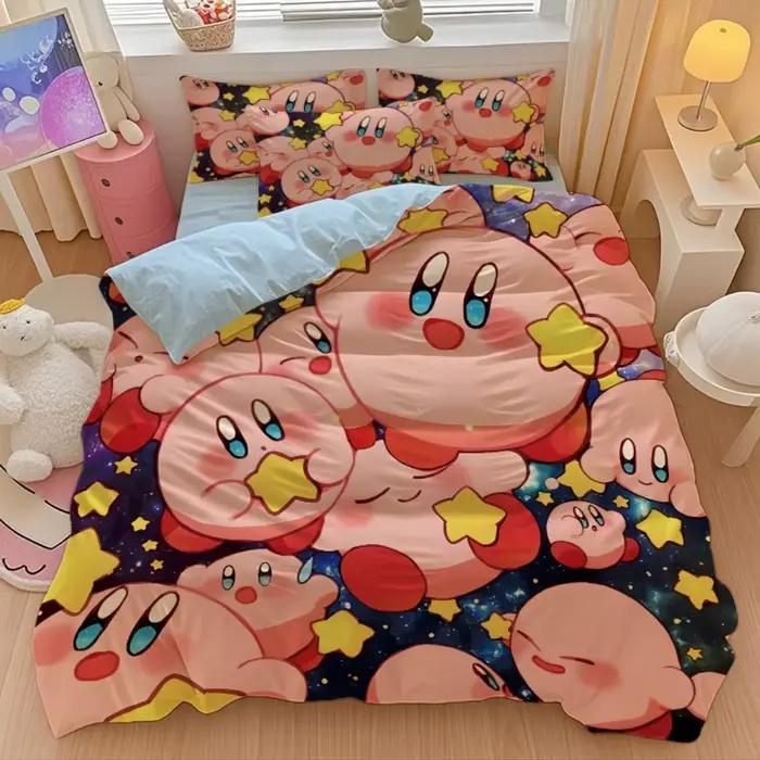 Housse de couette et taie d'oreiller Rose Étoile