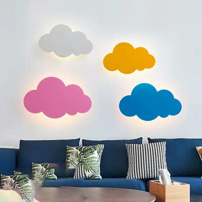 LED nuage applique murale pour chambre enfants pépinière enfants applique murale lampe latérale art déco appliques mur côté lampe luminaires
