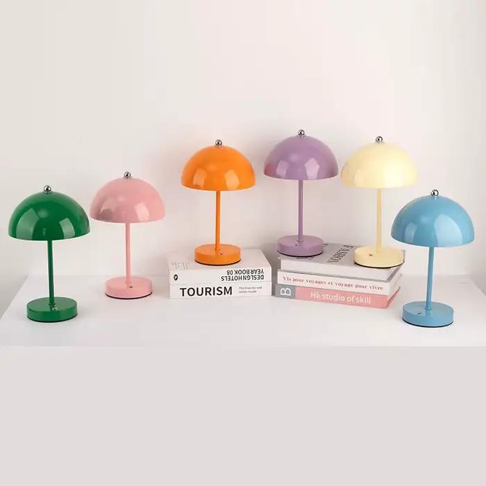 Lampe de chevet minimaliste style nordique en forme de champignon pour chambre à coucher