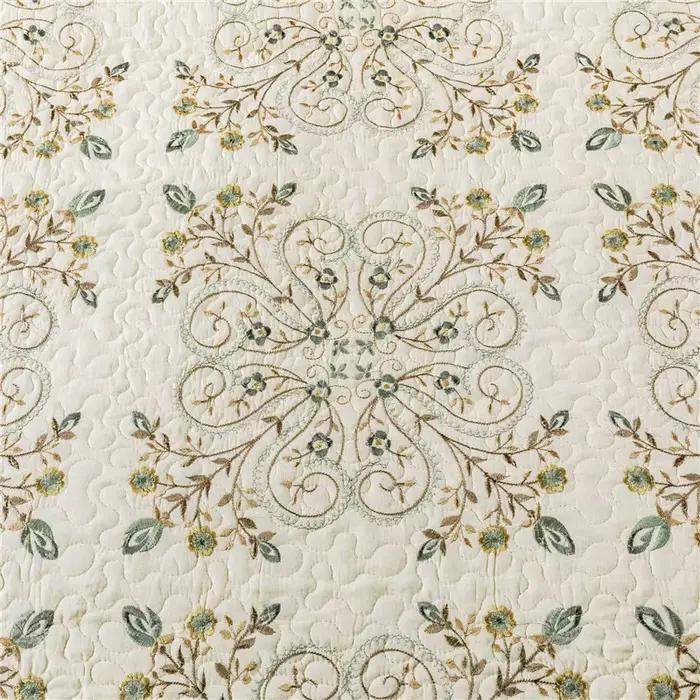 Ensemble de couettes brodées en coton