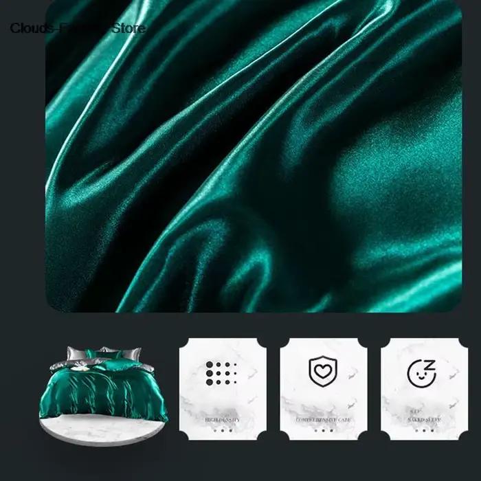 Drap de lit soyeux glacé double face