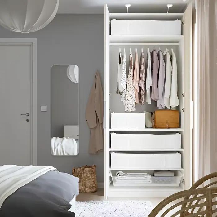 Boîte de rangement pliable pour le dessous du lit avec couvercle à fermeture éclair scellée