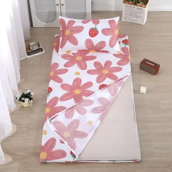 Couvre-lit simple imprimé 120x200cm, drap de lit 1 pièce pour lit simple, Textile de maison, draps plats modernes 100% Polyester, linge de lit