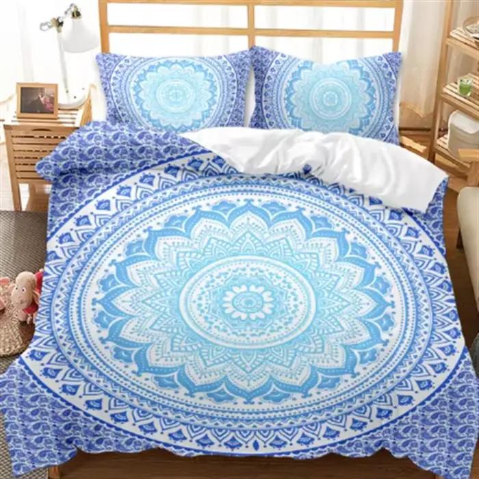 Ensemble de housse de couette bohème Mandala Twin Queen King pleine taille
