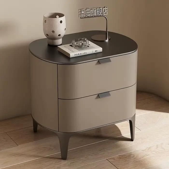 Tables de chevet de luxe en cuir microfibre