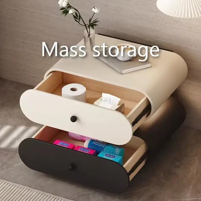 Nouvelle Table de Chevet Suspendue Minimaliste en Bois Massif 2026 – Meuble de Rangement Artistique pour Chambre à