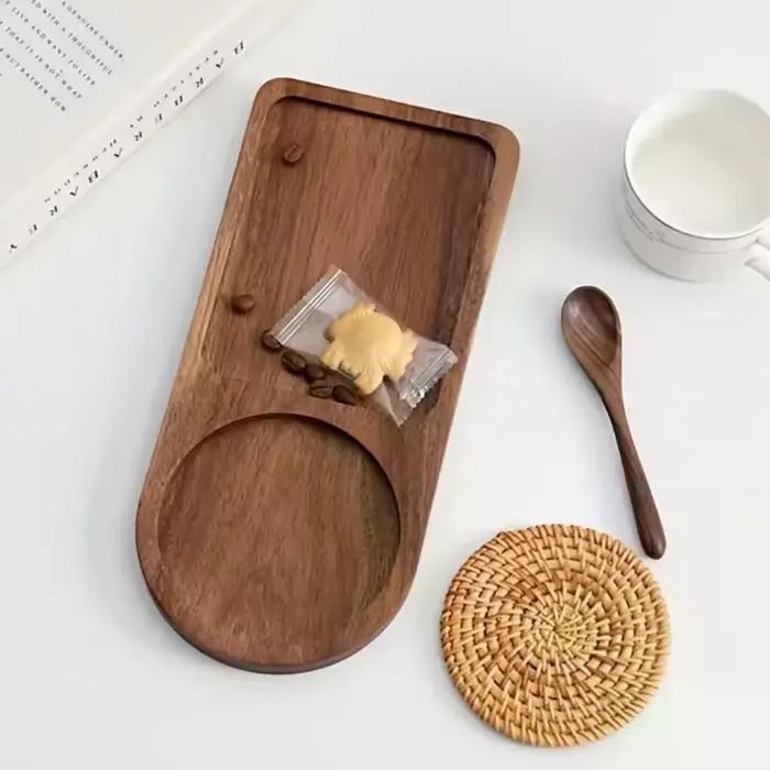 Plateau à café assiette en bois