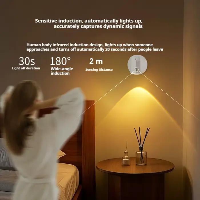Lampe murale LED de chevet tactile sans fil pour intérieur